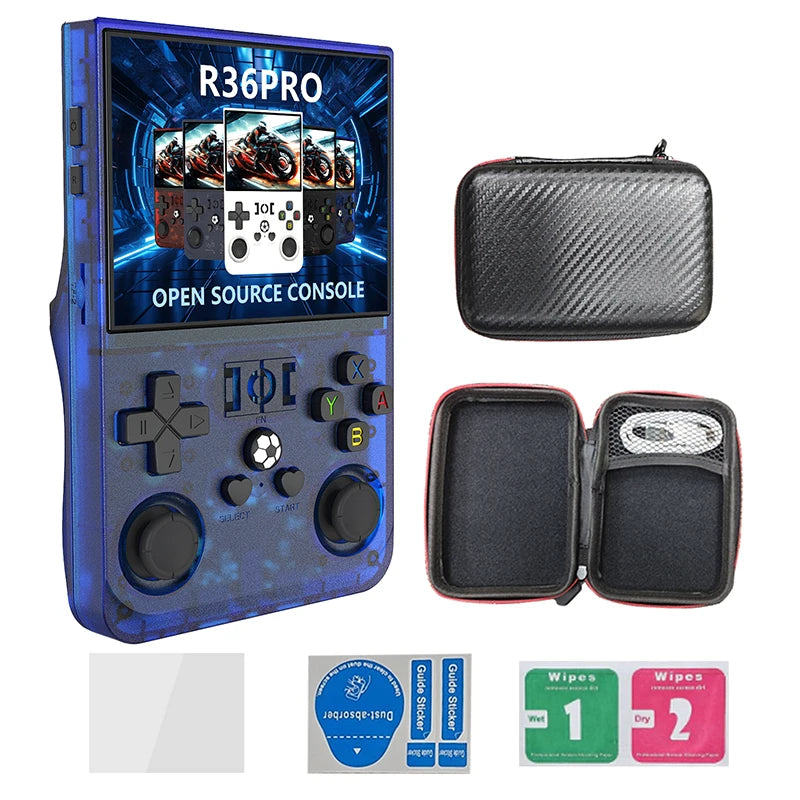 R36Pro Handheld Video Game Console Retro  Linux System 3.5 Inch IPS Screen Open Source  Portable Pocket Video Player 128GB Games