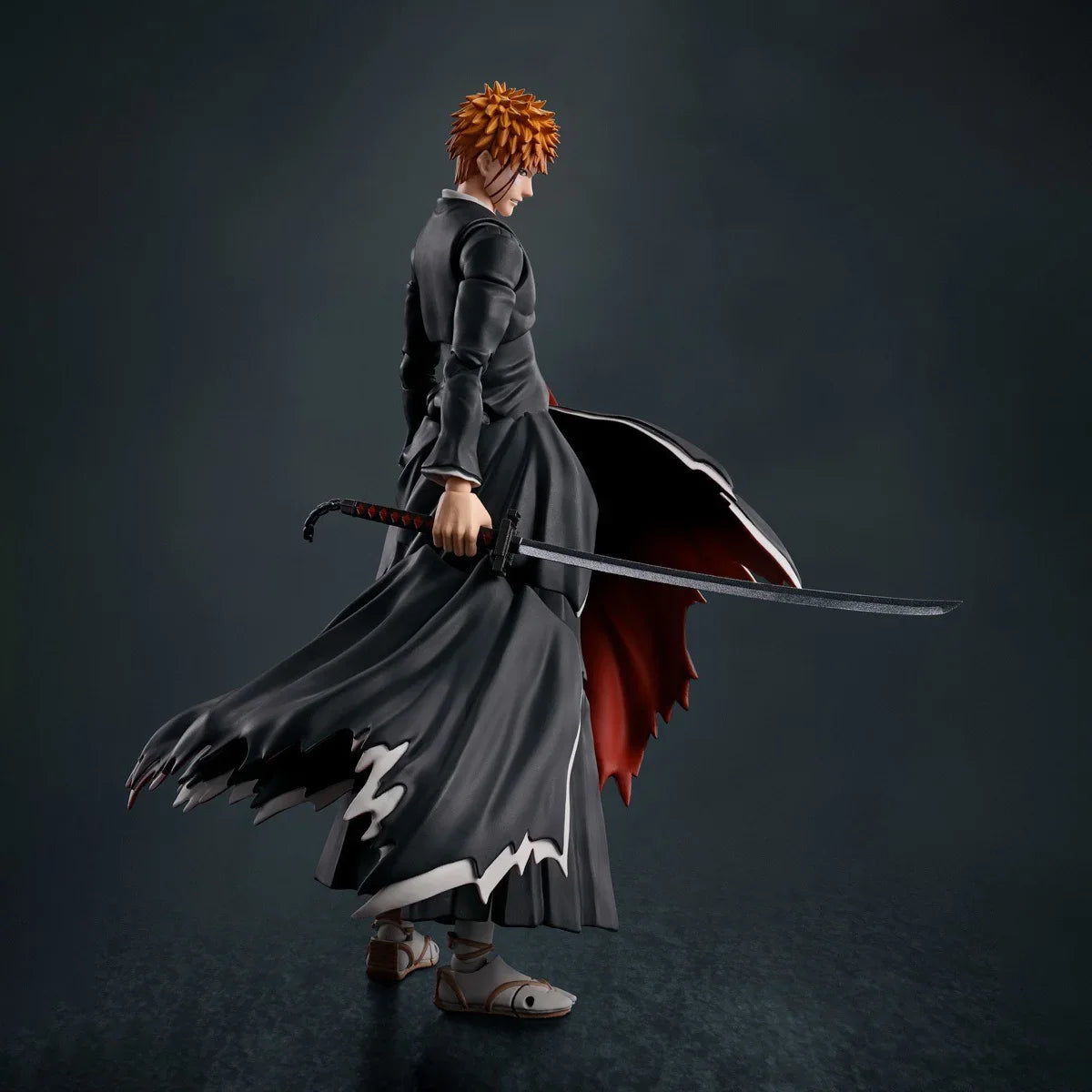 In Stock BANDAI Bleach SHT Kurosaki Ichigo Getsuga Tensho Joints Movable Original Model Kit Action Figure Toy Gift Collecting