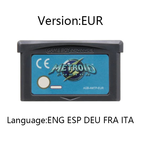 GBA Series Game Cartridge,32-bit Video Game Console Card,Fusion Zero Mission,US European Version For GBA/NDS