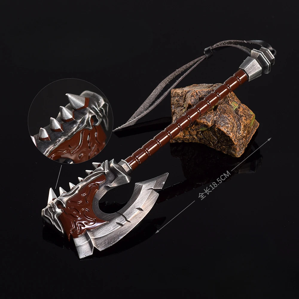 World of Warcraft Оръжие Gorehowl Axe Garrosh Hellscream Игра Периферна 19 см Метално оръжие Модел Самурайски меч Занаяти Подаръчни играчки