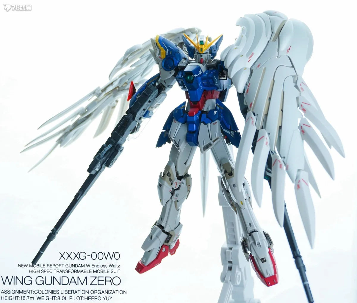 BANDAI Original GUNDAM FIX FIGURATION METAL COMPOSITE Series Flying Wing Gundam Zero EW Version Anime Action Figure Model Toys