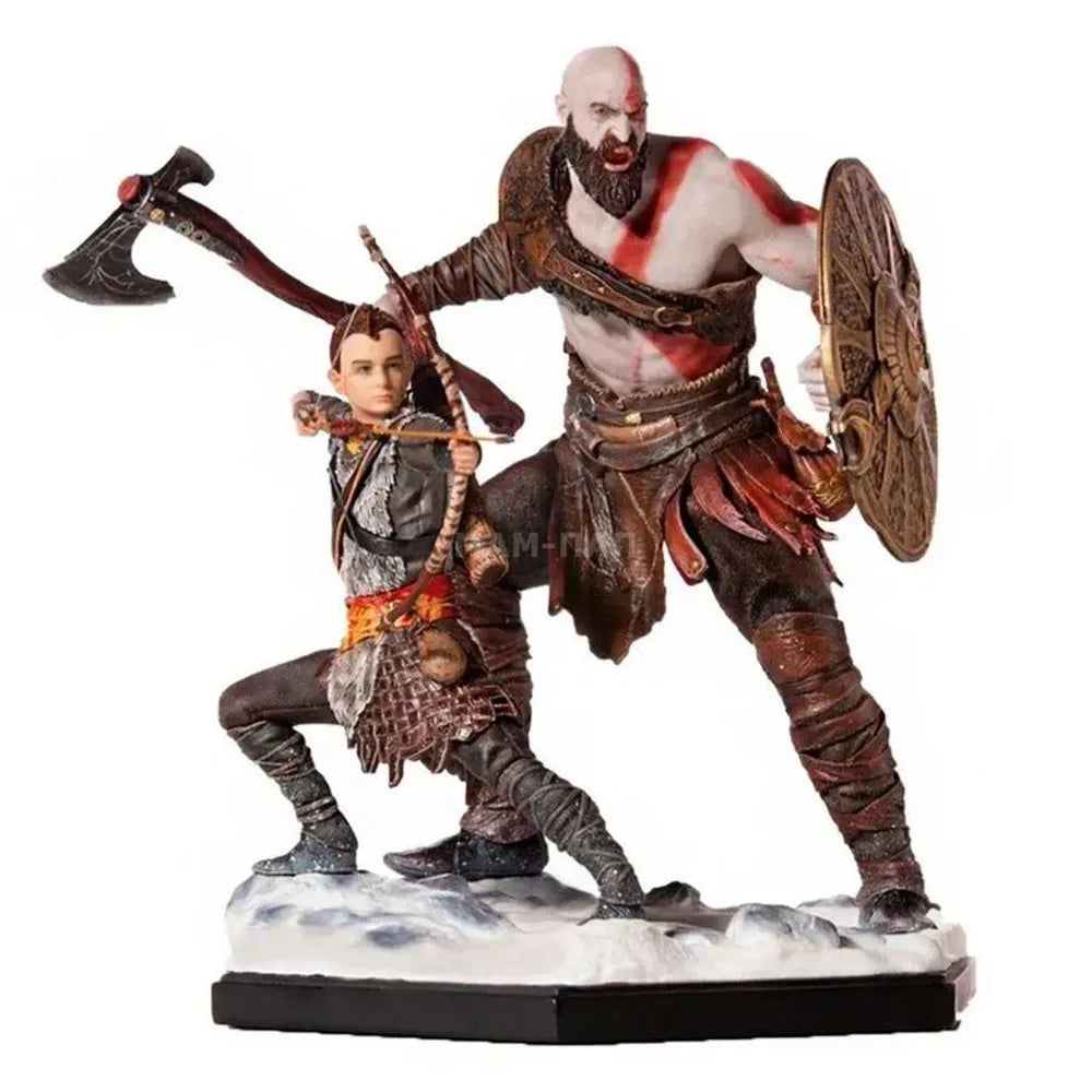 God of War Kratos and Atreus Deluxe Art Scale PVC Figure Model Statue Collection Toy