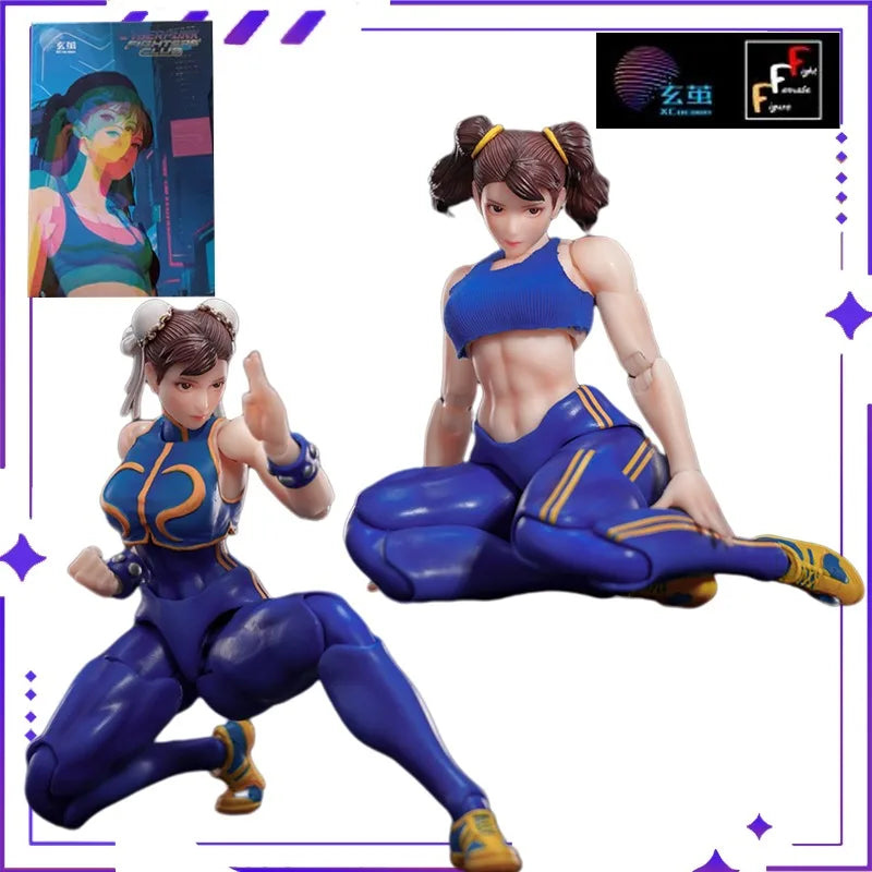 Xuanjuan Studio Original Fighting Girl Shanchuan Yue Studio Building Block Accessories 6-inch1/12Super Mobile Handheld Model Toy