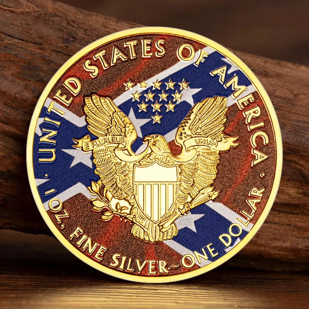 2018 United States Statue of Liberty Souvenir Coin Golden Plated Seal of The USA Bald Eagle Challenge Coin Great Gift