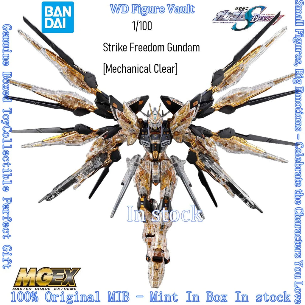 In stock Bandai MGEX 1/100 Strike Freedom Gundam [Mechanical Clear] MOBILE SUIT GUNDAM SEED DESTINY Figures Genuine  Toys Gift