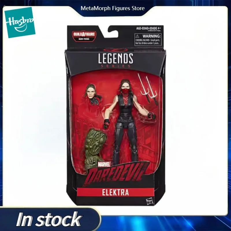 Original Hasbro Marvel Legends Series ELEKTRA Anime Figure Toy Collection Model