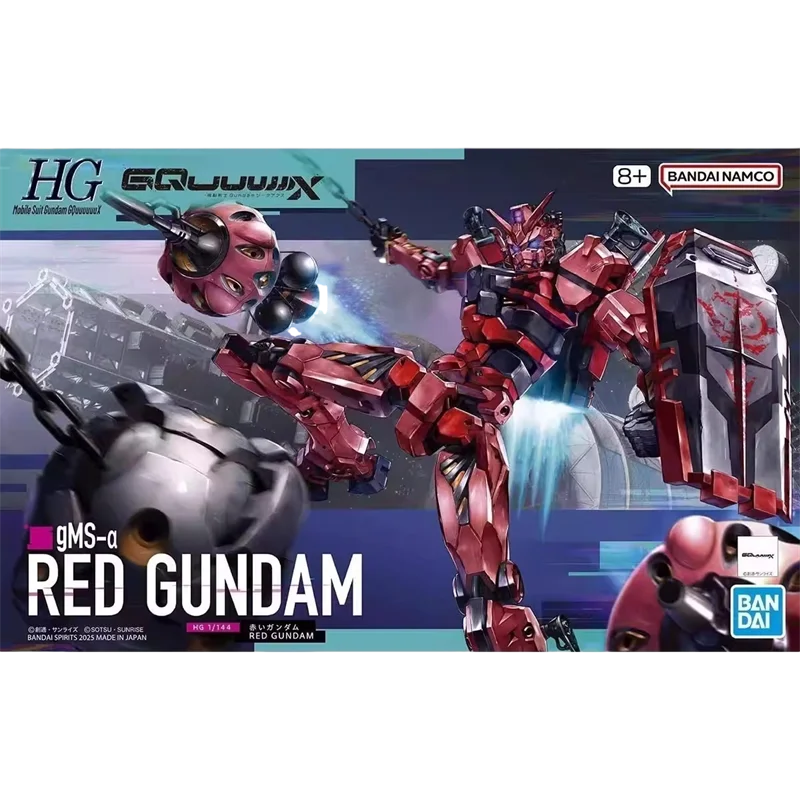 Genuine Bandai HG GQuuuuuuX GMS-a RED GUNDAM Anime Action Figures Model Figure Toys Collectible Gift for Toys Hobbies Children