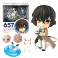 10CM Anime Bungo Stray Dogs Dazai Osamu Figure Action #657 Replacement Face Accessories Model Toy Gift Collection PVC OB11