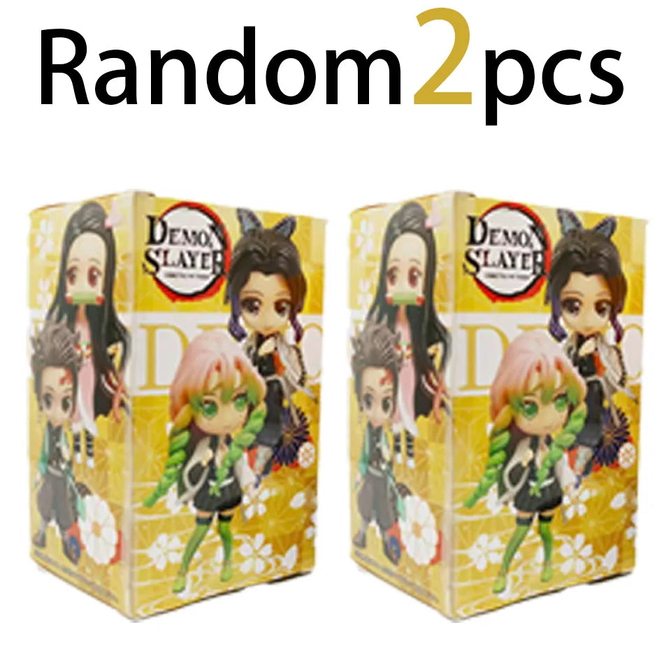 Hot Demon Slayer Blind Box Figure Plum Rain Series Kochou Shinobu Tomioka Giyuu Kanroji Mitsuri 1-8PCS Blind Box Figure Toy Gift