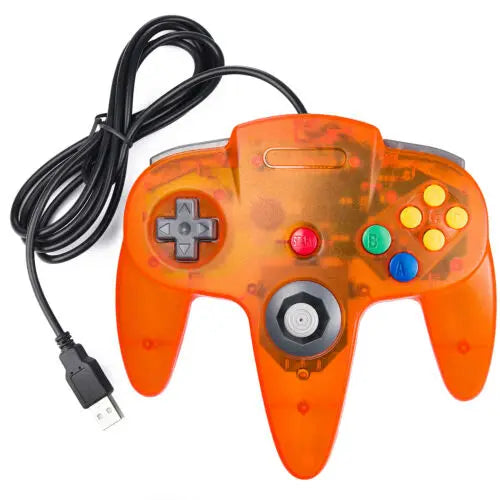 [USB Version] USB Controller for Classic N64 Games,Wired Gamepad Joystick for Windows PC Mac Linux Raspberry Pi 4 3