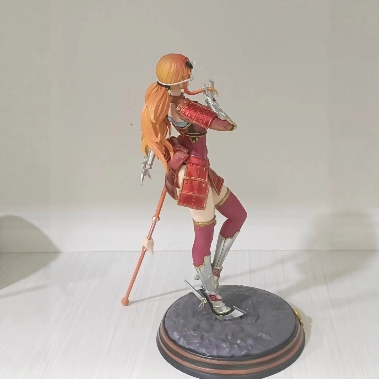 23cm Anime One Piece Handheld Armor Steel Nami Luffy Classic Scene Statue Doll Model Desktop Ornament Toy Pvc Gift