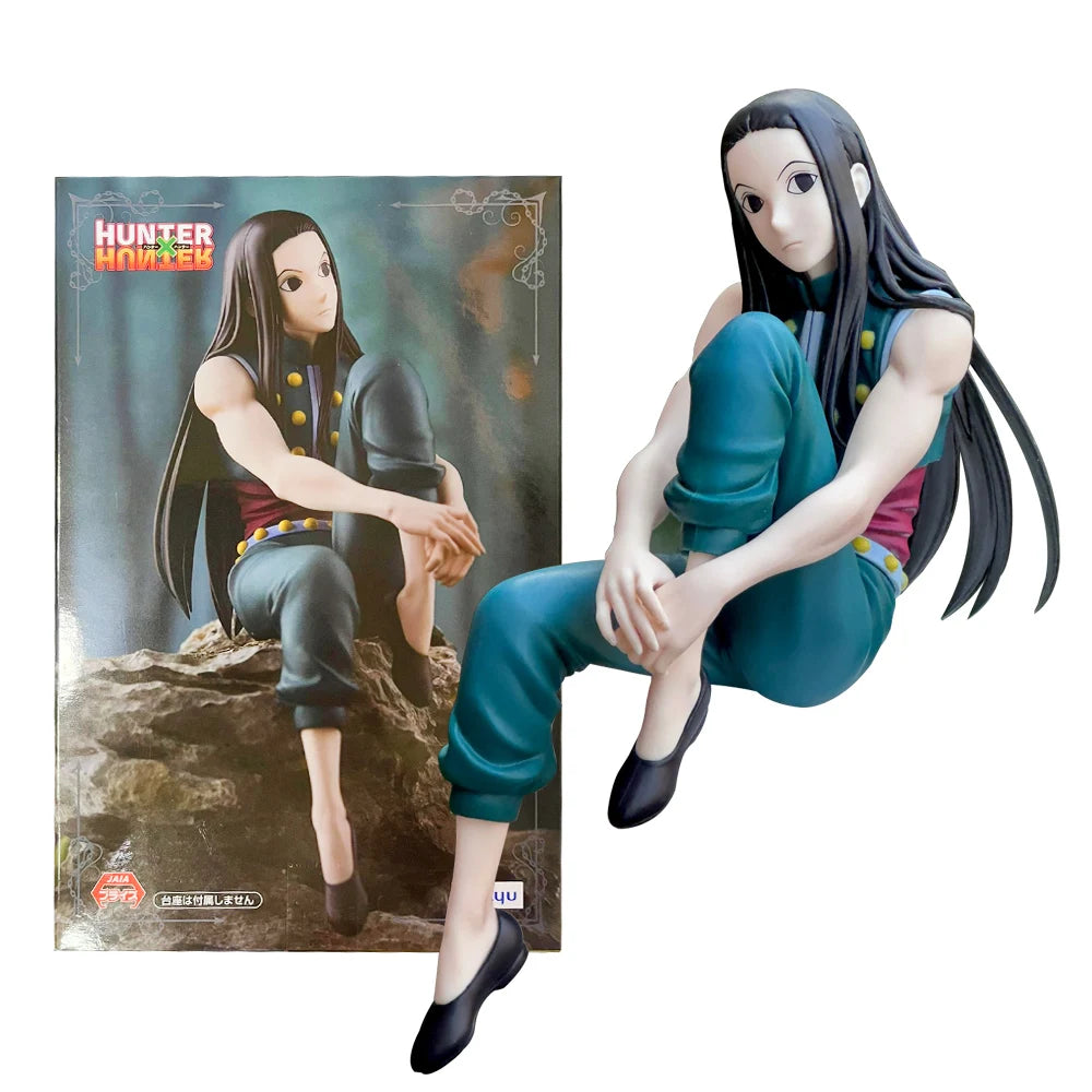 15CM Anime HUNTER×HUNTER Illumi Zoldyck Instant Noodle Press Sitting Model Toy Gift Collection Action Figure PVC Boxed