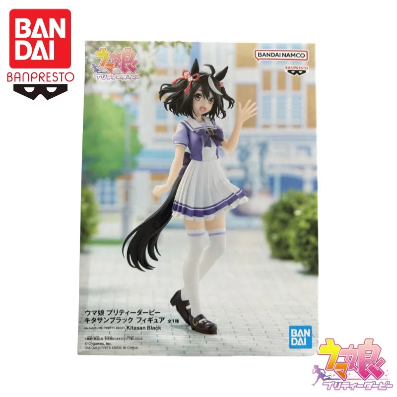 In Stock Bandai Original Banpresto Pretty Derby Kitasan Black Action Figure Model Doll Brand New Boxed Anime Action Figures Toys