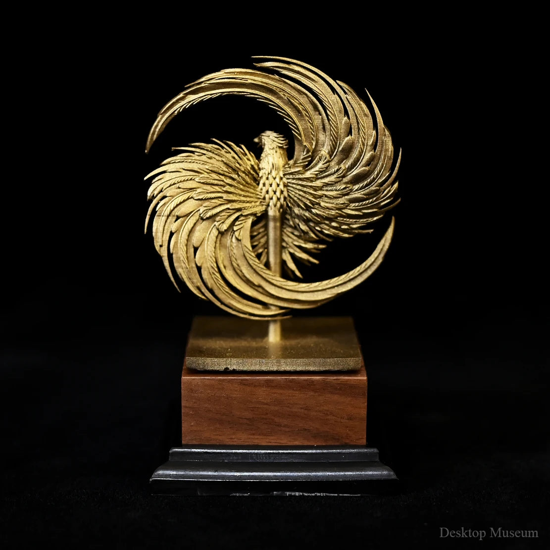 100 mm Tischdekoration aus Kunstharz, goldener Adler, LTCP-410