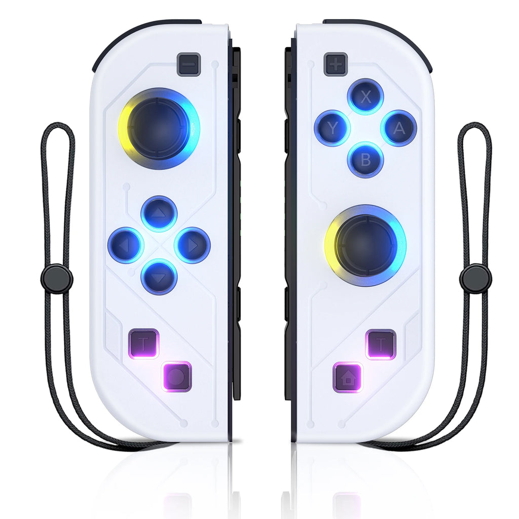 Gamepad Controller Joy Pad For Nintendo Switch/Led Lite/Pc Joystick Wireless Rgb Grip Support Wake-Up And Turbo Function 6 Axis