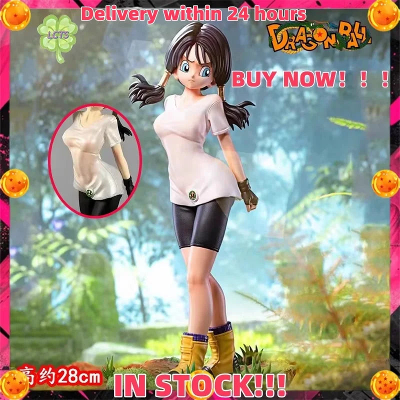 【IN STOCK】28cm Dragon Ball Anime Figure Videl Figures Hercule daughter figurine PVC Statue Collection Model Toy Gift