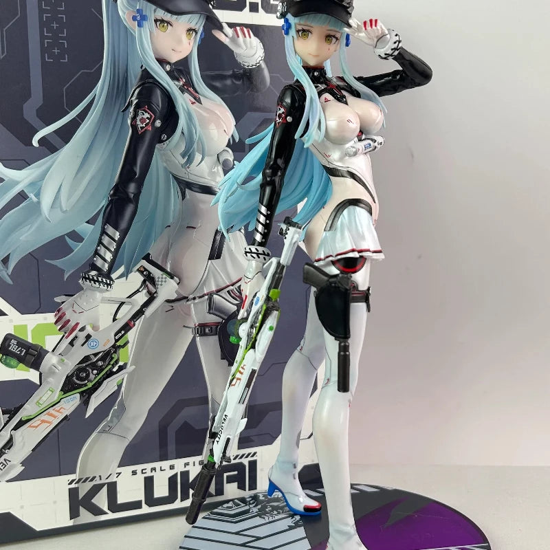 GW HK416 Mecha Girl Anime Figure Fully Painted Collectible Model Desktop Ornament Two Dimensional For Adult Hobby Collectors