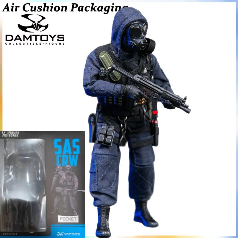 DAMTOYS Genuine 1/12 Pocket Elite Series British SAS Counter Terrorism Group Hong Kong Flying Tigers Action Figures Model Toy