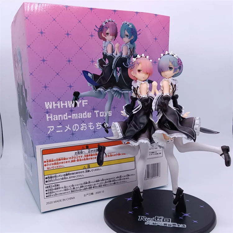 18cm Re:ZERO Starting Life in Another World Rem Anime Girl Figure Rem Monster Costume Action Figure Adult Model Doll Toys Gifts