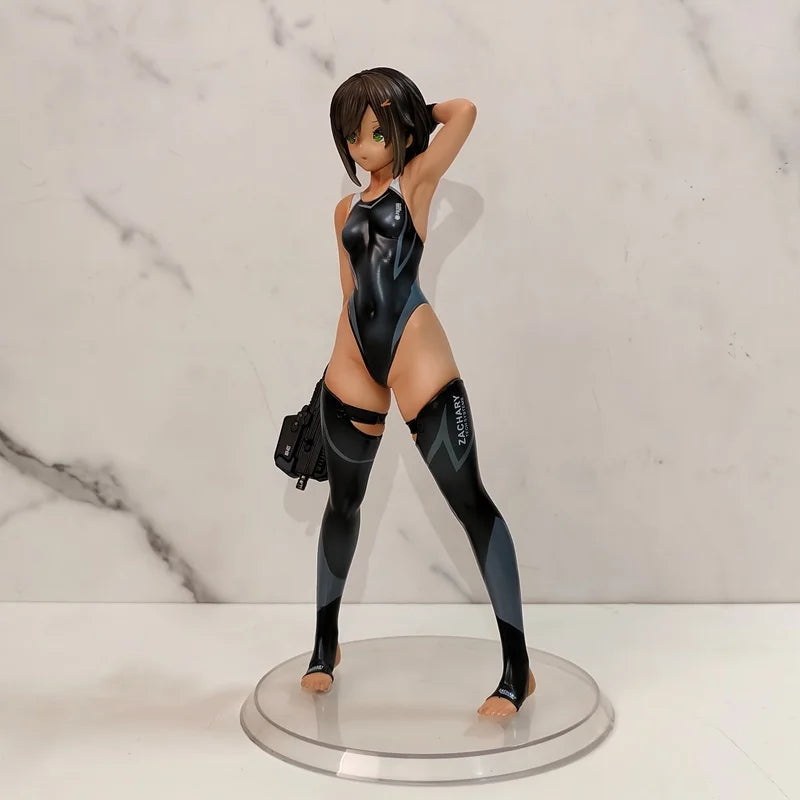 New Hot Original 22cm Amakuni Hobby Japan Buchou-Chan Swimming Club Manager 1/7 Anime Portrait Model Collection Toy