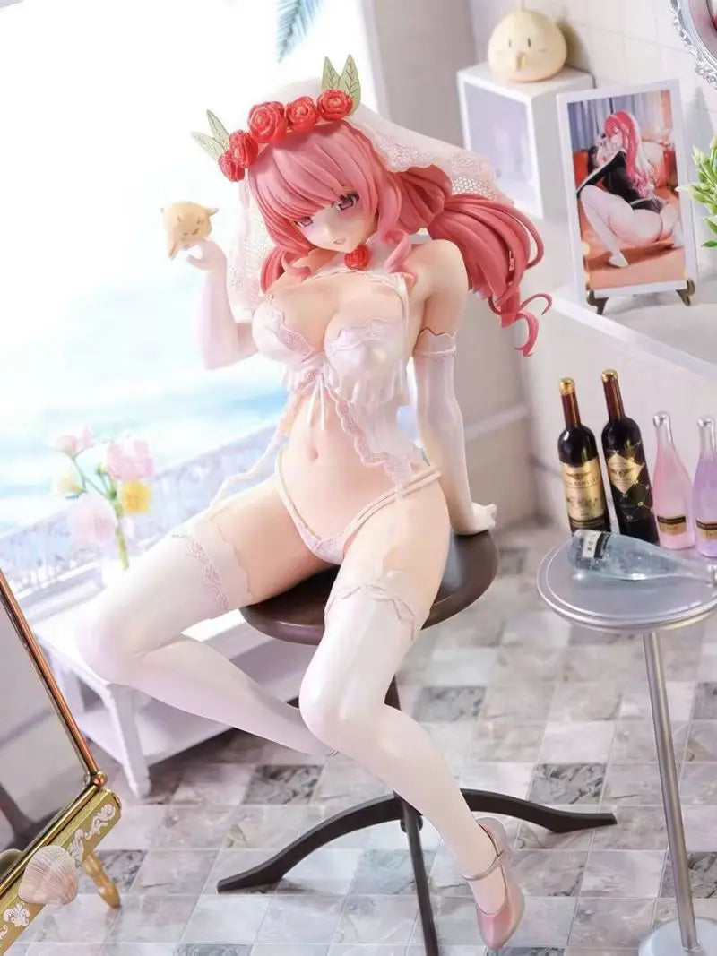 Anime Figure Beautiful Girl Shizuku Kanno Gk Sitting Wedding Pose Pvc Model Desktop Ornament For Adult Collection Decor Display