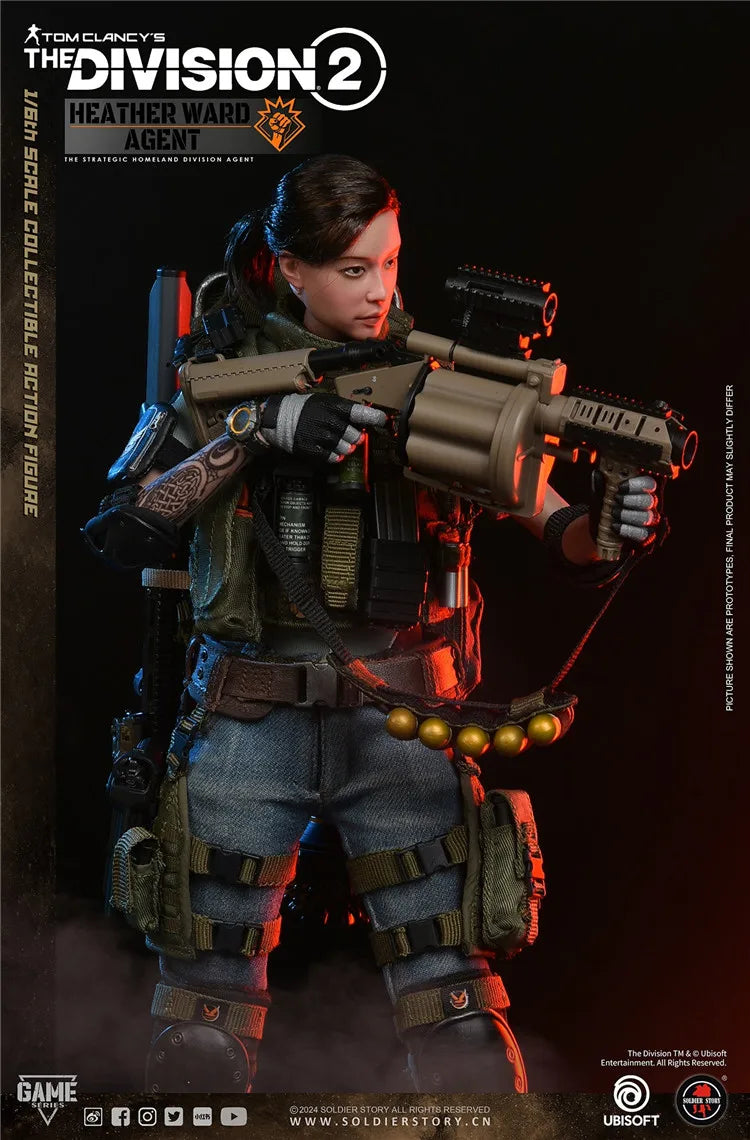 Original SoldierStory SSG009 1/6 Scale Female Soldier Division 2 Agent Demolitions Delciate Full Set12in Action Figure Model