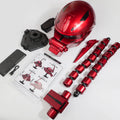 Red Zaku Warrior Helmet Mobile Suit Anime Figure Desktop Ornament Doll Collectible Model Comic-Con Cosplay Props Boy Toy Gift