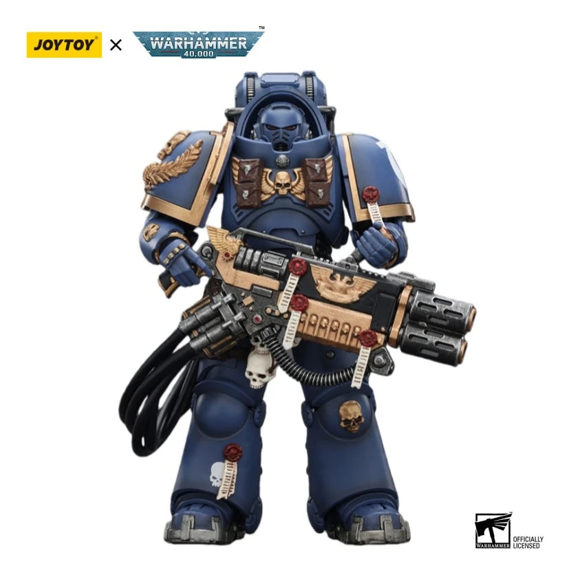 JOYTOY Warhammer 40000/40k Ultramarines Heavy Artificer Armor with Relic Multi-Melta Action Figure Doll Decoration Gift Model
