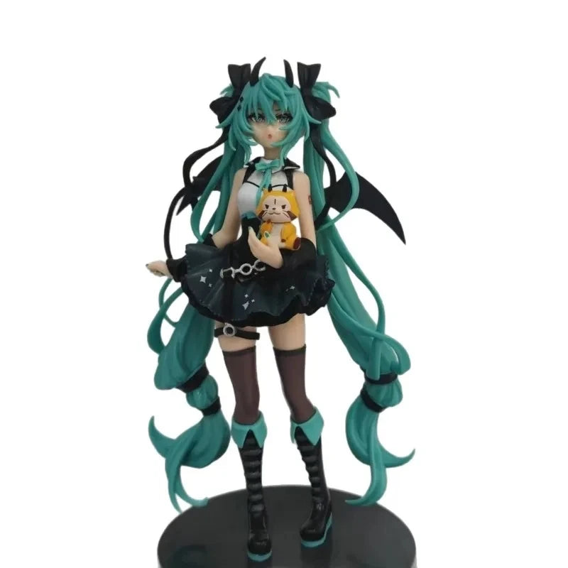 20cm Anime Character Little Devil Hatsune Miku Little Raccoon Dark Angel Case Decoration Item Toy Model Fans Gifts