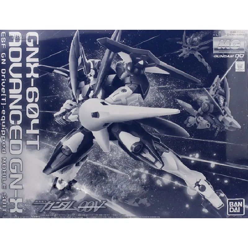 Bandai Original MG Advanced GN-X GNX-604T 1/100 Anime Actionfigur Montagemodell Spielzeug Sammlermodell Ornamente Geschenke für Kinder
