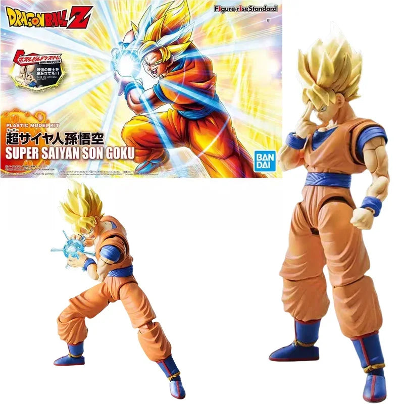 Bandai Genuine FRS Dragon Ball Son Goku Son Gohan Vegeta Frieza Super Saiyan Anime Action Figure Assembly Model Toys Gift Kids