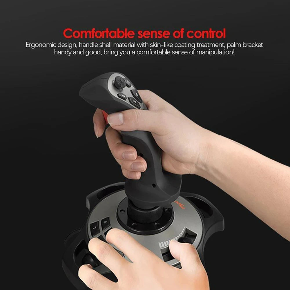 PXN-2113 Pro Joystick Flight Simulator Gamepad Controller PC Flight Simulation Cockpit Stick for PC/Desktop with Vibration