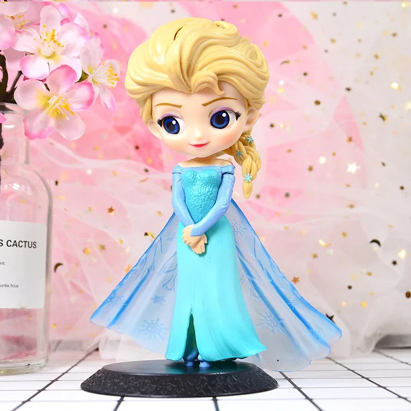 Cartoon "Frozen" character model toy Elsa Anna Princess Castle cake decoration ornaments party supplies gifts for children