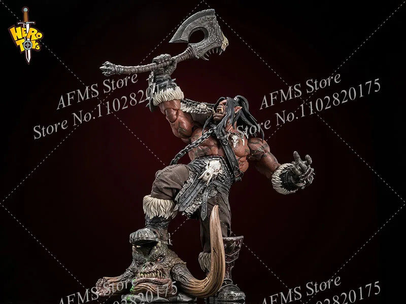 Auf Lager: Hero Toys Sammlerfigur im Maßstab 1:10 – Orde Battle Song Chief Roaring Roaring Orc Warrior (22 cm) – Soldaten-Actionfigur