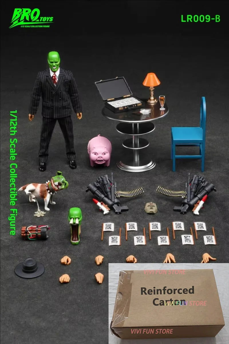 In Stock Original BROTOYS LR009 The Mask Stanley Ipkiss Movability Model Toys Cloth Clothing 1/12th Scale Collectible Figure
