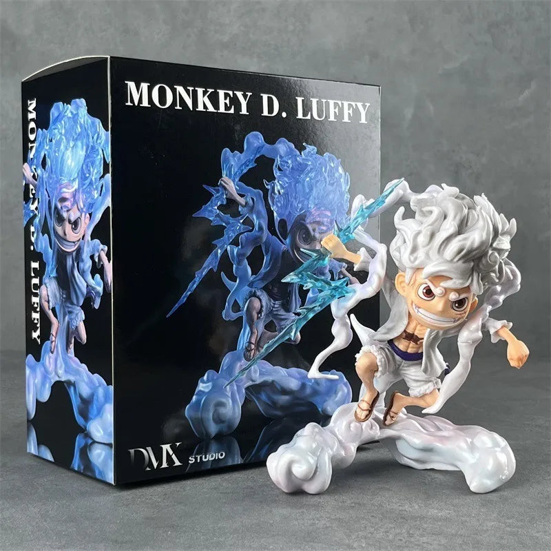 Very cute and exquisite Q-version Nika five level Luffy figurine toy statue model ornament gift scene model chassis ornament