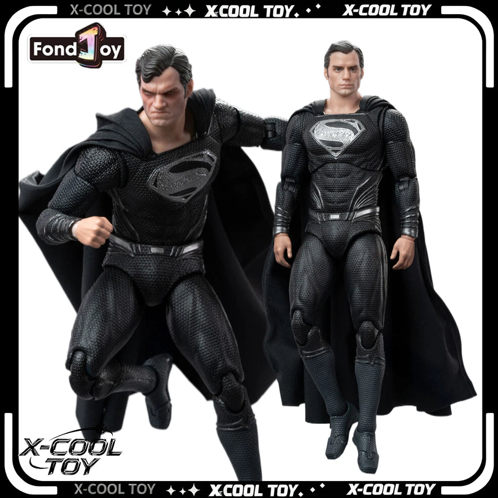 FondJoy Superman Action Figure 1/9 DC Justice League Black Superman 2.0 Anime Figurine Collection Model Joints Movable Toys Gift