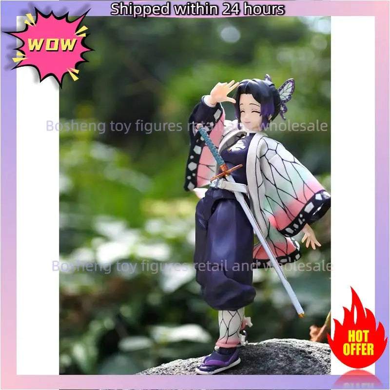 Original ANIPLEX BUZZmod Demon Slayer Shinobu Kocho In Stock 16cm Anime Collection Figures Model Toys