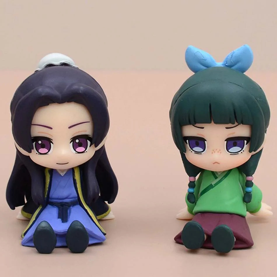 6CM Q version The Apothecary Diaries Maomao Jinshi Sitting posture Action figures Model Anime Kawaii Desktop Ornament Decor Gift