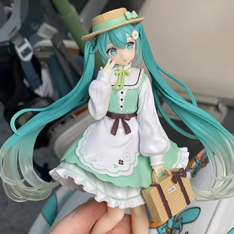 20cm Desktop Cute Hatsune Miku Kwaii Style Anime Figure Toys PVC Model Collector Doll Birthday Gifts