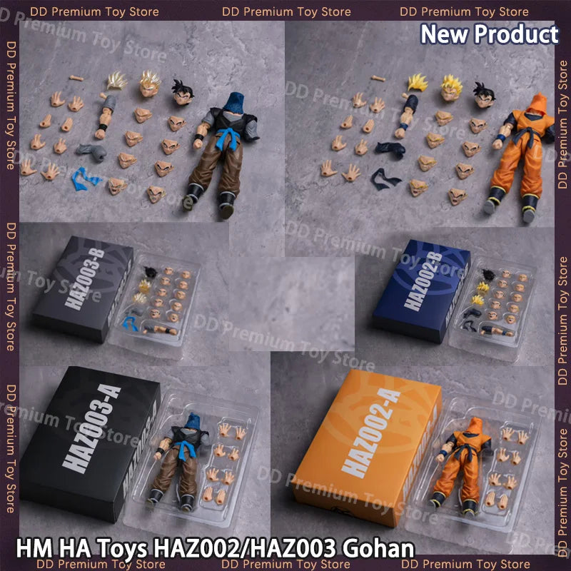 In Stock HM AIR Studio Toys One-armed Son Gohan Action Figure Dragon Ball HA Gohan Anime Figurine HAZ002 HAZ003 Model Toys Gifts