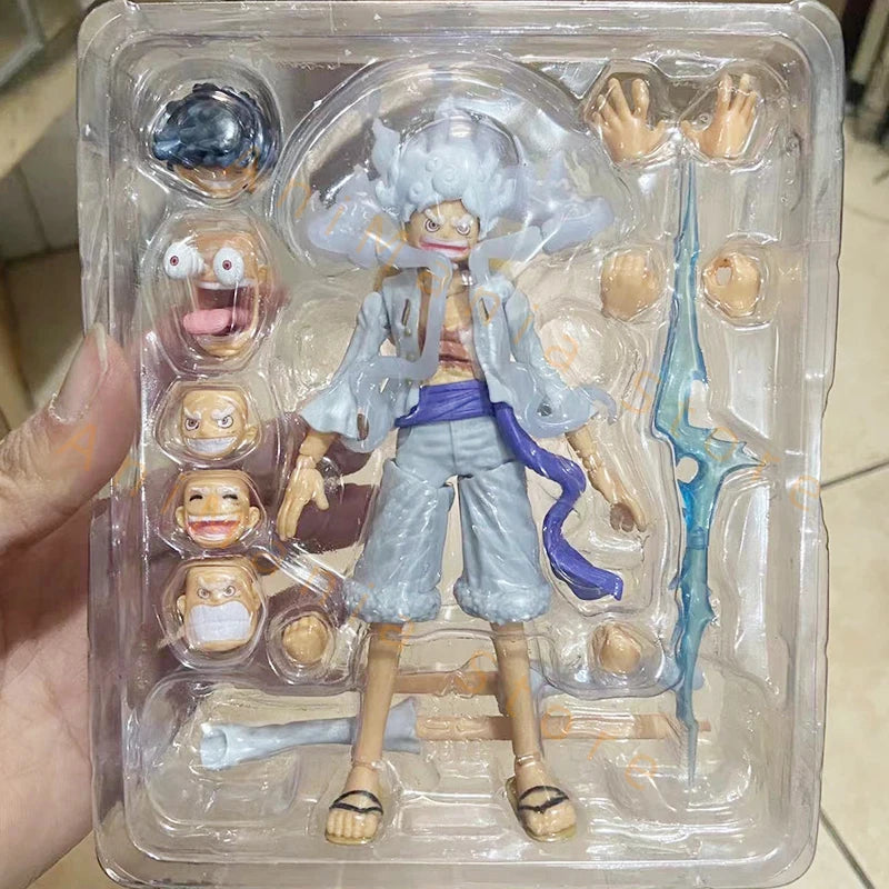 Shf Monkey D Luffy Gear 5 NIKA екшън фигурка Аниме ONE PIECE Luffy фигурка подвижни стави колекция модели играчки подарък за рожден ден