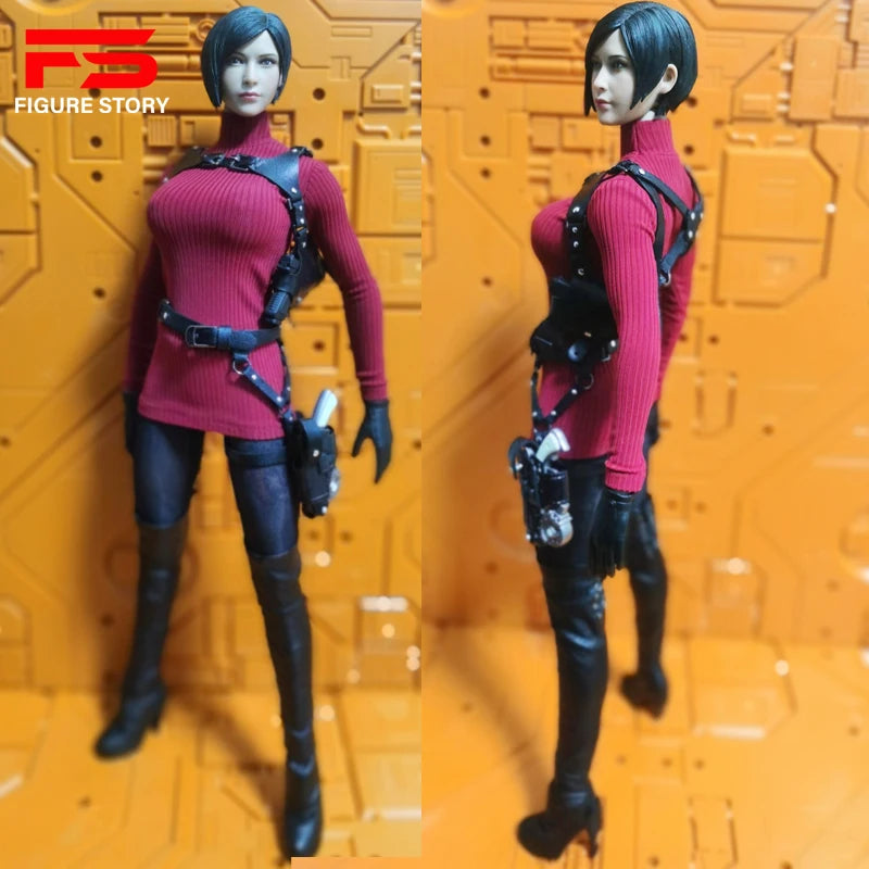 1/6 Scale female dolls clothes Ada wong Knitted turtlenecks MTTOYS head sculpt fit 12'' action figure body model