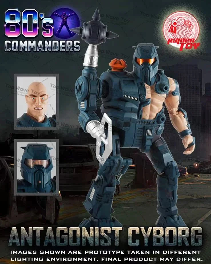 New Stock Ramen Toy 80C05C 1/12 Scale 80s Commander Antagonist Cyborg Male Warrior Full Set 6Inch Action Figure Doll Body Toy