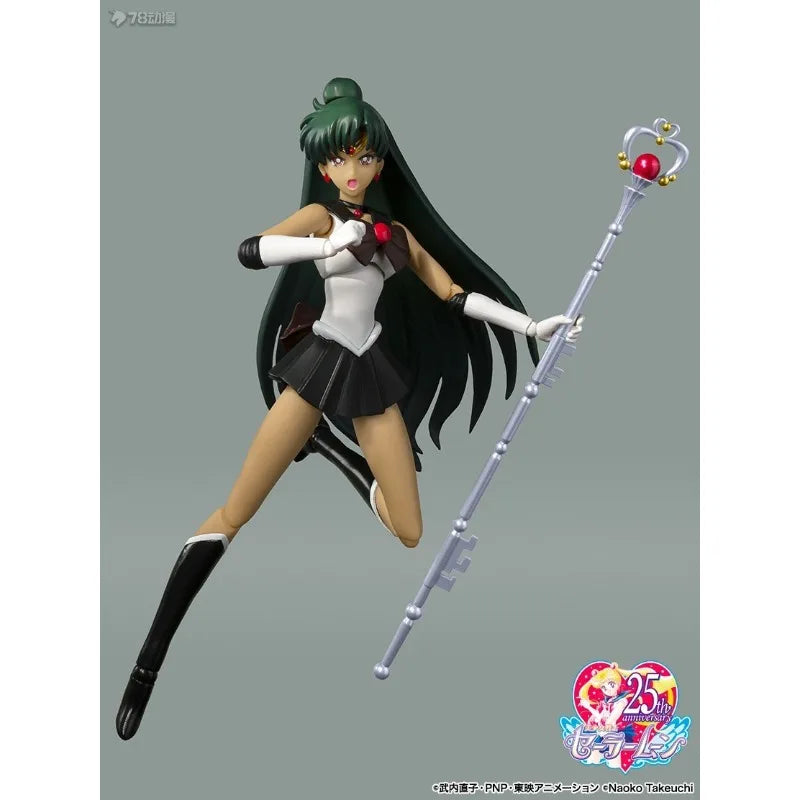 BANDAI Genuine S. H. Figuarts Series Movable Toys Pretty Girl Warrior Series Sailor Pluto and Sailor Saturn Collectibles Gift