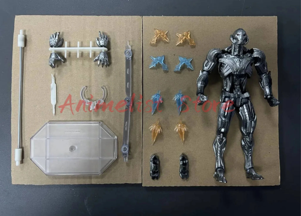In Stock Marvel Ultron Action Figures AC Factory 16cm Ko Ultron Kaiyodo Amazing Yamaguchi Avengers Anime Collection Toys Gift