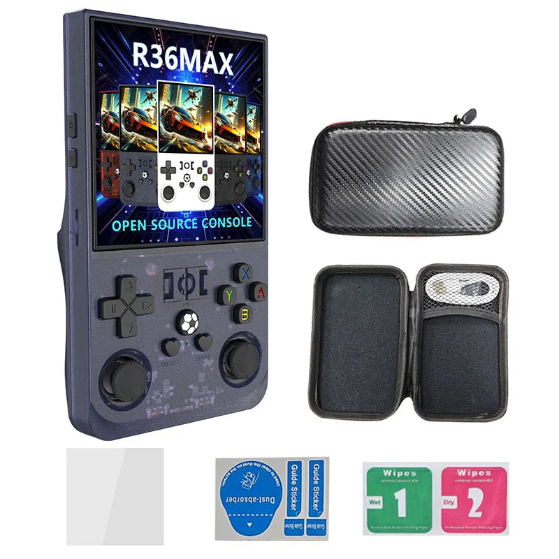 Open Source  Retro Handheld Game Console Linux System 4.0 Inch IPS Screen R36MAX Portable Video Player Kids Gift
