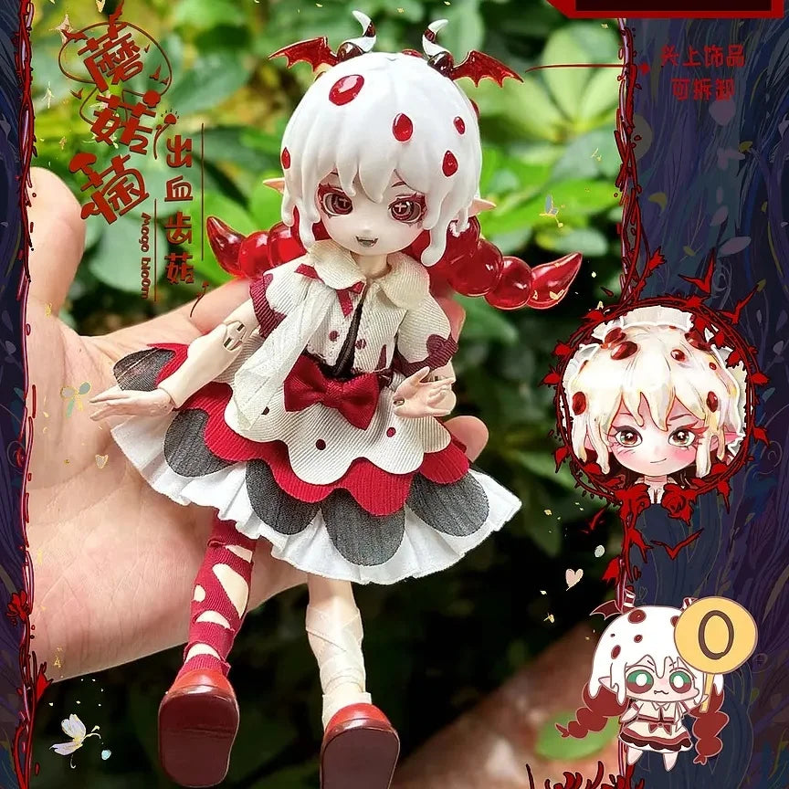 Original 1/12 Bjd Blind Box Mushroom Fungus Series Joint Movable Exquisite Desktop Action Figure Collectible Gifts Pre-Sale