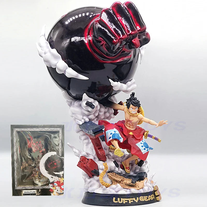 One Piece Anime Figurine Model GK Kimono Monkey D Luffy Gear 3 Action Figure 45cm Statue Collection Toy PVC F3 Studio Figma