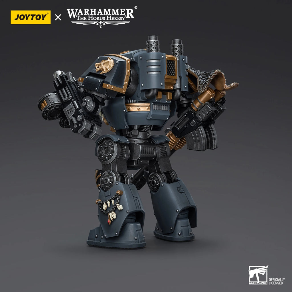 JOYTOY Warhammer 40K 1/18 Action Figure 24cm Space Wolves Contemptor Dreadnought with Gravis Bolt Cannon Collectible Toys Gift
